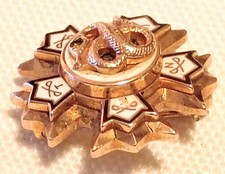 3.4g 10k Gold Snake Fraternity Broach TTENE 16mm picture