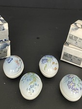 Royal Copenhagen Annual Egg Lot 1993 1994 1995 1996 Porcelain Floral Boxed picture