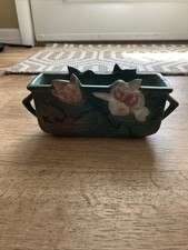 Small Roseville Green Planter Floral -Needs Touch Up- picture