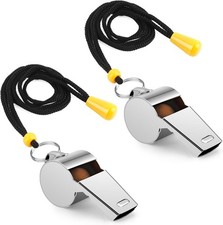 Whistle, Whistle for Coaches, Stainless Steel Whistles Coach 2 PCS picture