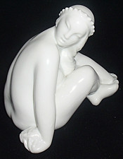 Post 1928 Dahl Jensen DJ COPENHAGEN DENMARK Porcelain Figure FEMALE 1200 Susanne picture