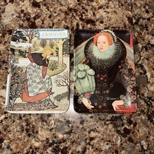 Vtg Mebel Melamine Trays Italy - Ladies of the Month, Renaissance, Asian Art 4x6 picture