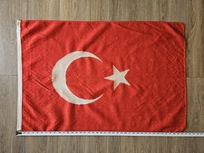 Vintage Wool Turkish Flag 41 In X 27 In Flag Of Turkey Türkiye picture