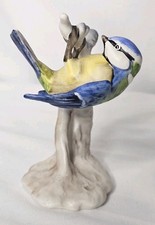 ​Goebel Blue Titmouse Bird Figurine CV64 West Germany Blaumeise Matte Finish  picture