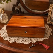 Vintage Lane Red Cedar Trinket Box with Working Key Levitz Phoenix, AZ picture