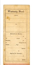 1888 Oak Harbor, Ohio Warranty Deed Eli and Harriet Eidson State Bank signed picture