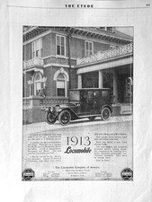 1912 Ad (10 11/2  X  13 1/2 inches) 1913 Locomobile Co Bridgeport CT Big 6 Limo picture