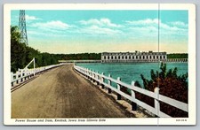 Vintage Power House and Dam Keokuk Iowa Postcard by C.H. Rollins picture