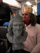 Burger King Guy Plane 3D Printed Advertising Sculpture, Gray, 7in Tall picture