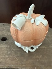 Mottahedeh Vista Alegre Pumpkin Lidded Bowl Tureen Pink Porcelain Portugal MINT picture
