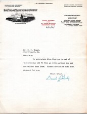 1931 Letterhead - Home Fire and Marine Insurance Company, Biddeford, Maine picture