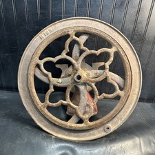 Antique Cast Iron COFFEE GRINDER Mill ~ 18” Wheel No 105  picture