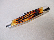 Vintage Camillus USA 89 Large 3 Blade Stockman DELRIN Stag Handles Scales Knives picture