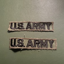 VINTAGE US ARMY NAME TAG OD GREEN COLOR 2x picture