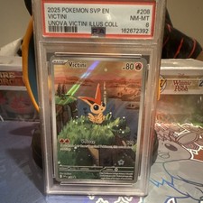 Pokémon 2025 SVP English Victini #208 Holo PSA 8 Cert 162672392 picture