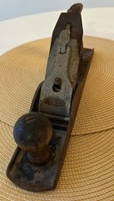 VTG Dunlap Bench Plane Cast-Iron Body Wood Front Knob & Rear Tote Handle 14.25”L picture