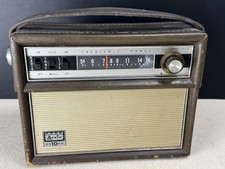 Rare Antique 1965 Arvin AM 10-Transistor Portable Leather Radio Model 65R58 picture