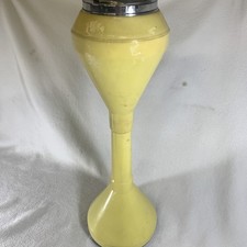Vintage 1970’s Pastel Yellow Smoking Stand Plastic Ashtray Italy picture