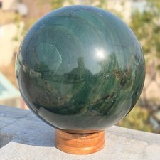 Large 230MM Green Jade Crystal Sphere Ball - Natural Luck Prosperity Healing Orb picture