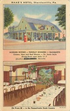 1940s Shartlesville Pennsylvania Haag's Hotel occupation Postcard 26-577 picture