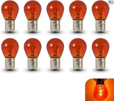 10 Pcs 1156 Amber Turn Signal Bulbs, P21w 1141 12v 21w Ba15s High Color: Amber picture