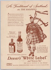 1946 Dewars White Label Scotch Vintage Ad Scottish Clan Macleod Bagpipes picture