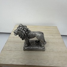 Vtg W.A.P.W. UK Pewter Lion Figurine Z083 Made in Britain Heritage Collectible picture