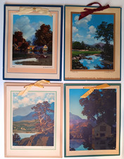 Original SET of FOUR Maxfield Parrish Landscape Calendars 1943, 1945, 1947, 1948 picture