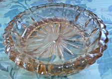 Vintage Rosaline Pink Round Glass Ashtray 6” or Trinket Dish picture