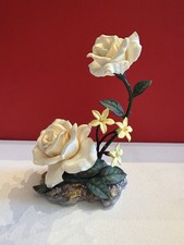 1988 Lenox Fine Bone China Peace Rose Flower Sculpture Figurine Retired Cream picture