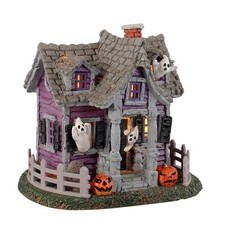 Lemax Spooky Town Halloween Village Ghost Cottage 34080 picture