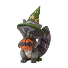 Jim Shore HALLOWEEN RACCOON-HALLOWEEN MASK-ERADE FIGURINE 6012748 NEW picture