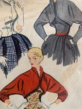 Rare Simplicity 3790 BOLERO Dress Jacket 50s Pattern Size 14 Sewing Clothing MCM picture