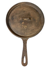 1800's Martin Cast Iron Spider Skillet #10 3 Leg with Lid 87B picture