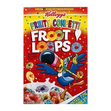 ULTRA RARE 1997 Kellogg’s Fruity Confetti Froot Loops Cereal Box SEALED picture