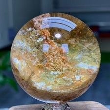 125G Natural Green Ghost Crystal Quartz Ball Crystal Sphere Mineral Specimen picture