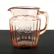 Vintage Anchor Hocking Mayfair Pink 37 Oz Pitcher - Made in USA picture