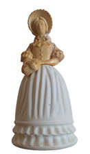 Vintage 1972 Avon Victorian Fashion Figurine Brocade Cologne Bottle 4oz White 22 picture