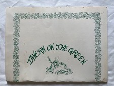 Tavern on The Green Restaurant Menu Central Park at West 67th Street NY Vtg picture