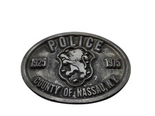 Police Nassau County NY 50th Anniversary Belt Buckle 1925-1975 Vintage RARE picture