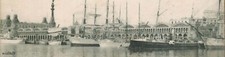 Rare Litho 63 Barcelona Puerto Vista Parcial 1910 Tarjeta Postal picture