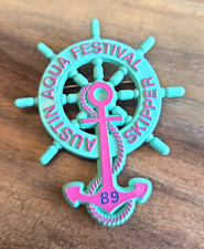 Vintage 1989 AUSTIN AQUA FESTIVAL SKIPPER Pin Aquafest Texas picture