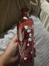 Vintage Cranberry Glass Vase 8