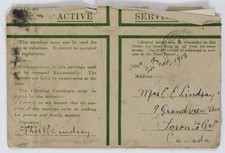 WWI Letter Mons Belgium Nov 1918 Hugh Lindsay Toronto Canada Armistice Influenza picture