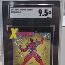 Impel 1991 Marvel X-Force Deadpool #3 Base Set SGC 9.5 Graded Card picture