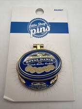 Little Shop of Pins Royal Dansk Danish Butter Cookies Sewing Supplies Tin Magnet picture