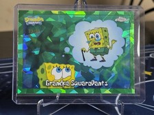 2025 Topps Chrome SpongeBob Sapphire Grandpa SquarePants Green 73/99 #37 picture
