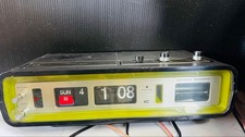 National Panasonic Flip Clock AM/FM Radio Retro Vintage Japan Works picture