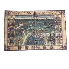 New - 2012 Warner Bros Harry Potter Hogwarts Canvas Wall Map 36