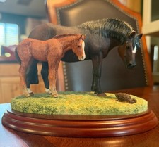 Border Fine Arts - Model A0728 - Welsh Cob Mare & Foal picture